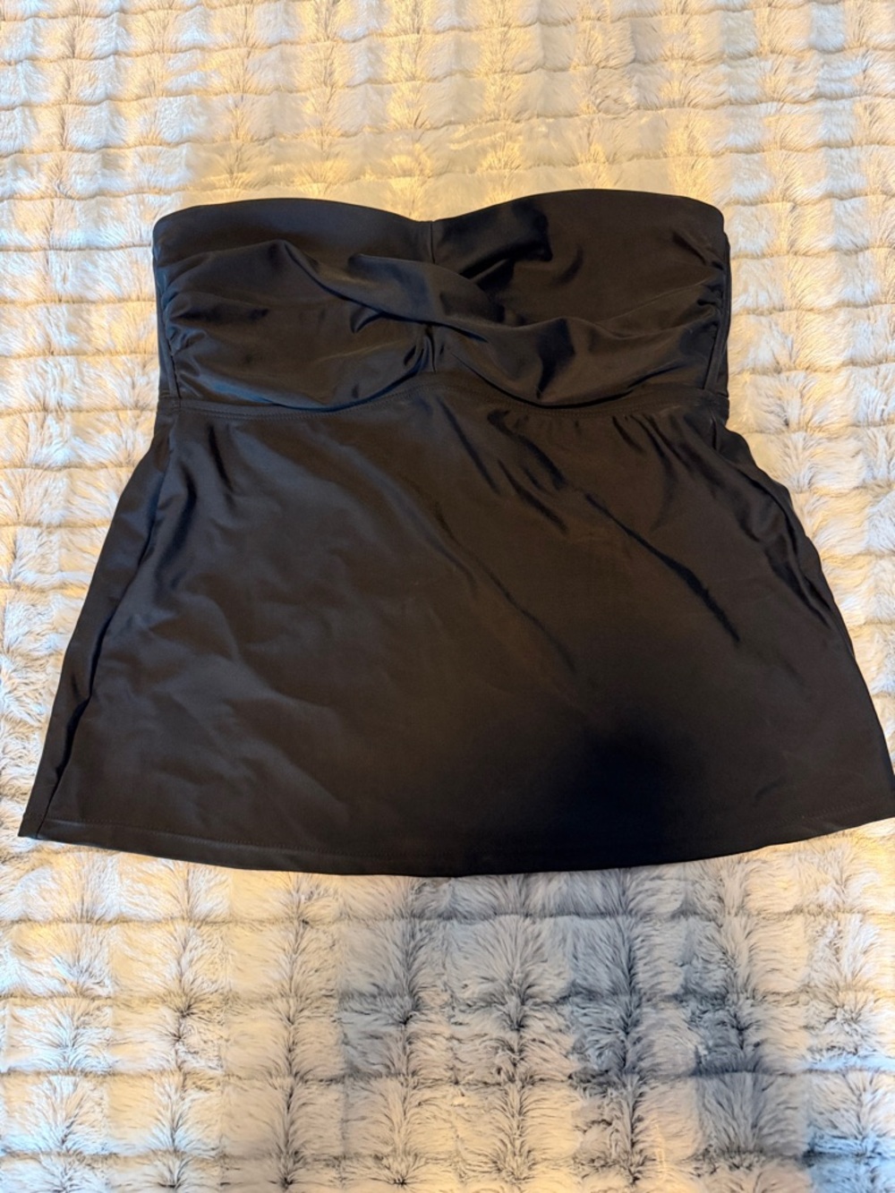 Catalina Black Strapless Tankini Swimtop